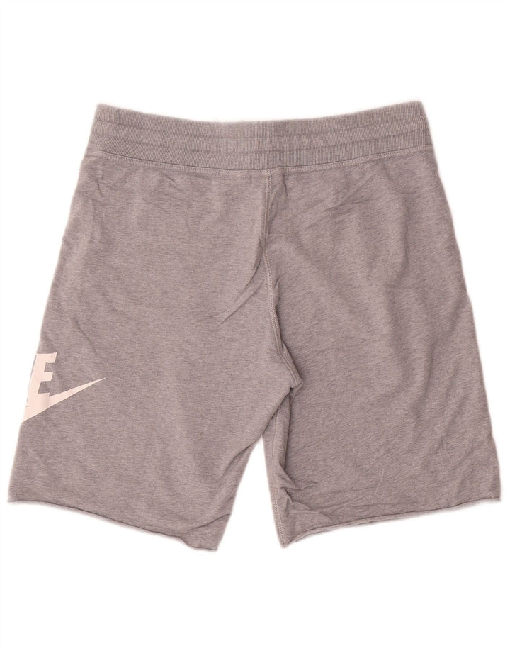 Pantalones cortos deportivos con estampado gráfico de algodón gris medio para hombre Nike
