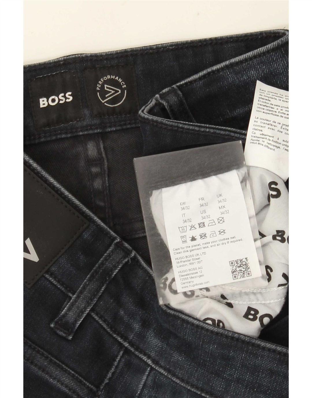 Vaqueros ajustados para mujer HUGO BOSS W34 L32 Algodón azul marino