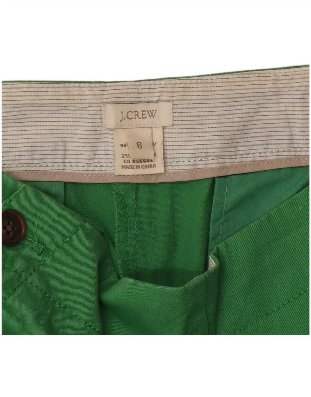 J. Crew Pantalones cortos chinos para mujer US 6 Medium W30 Algodón verde