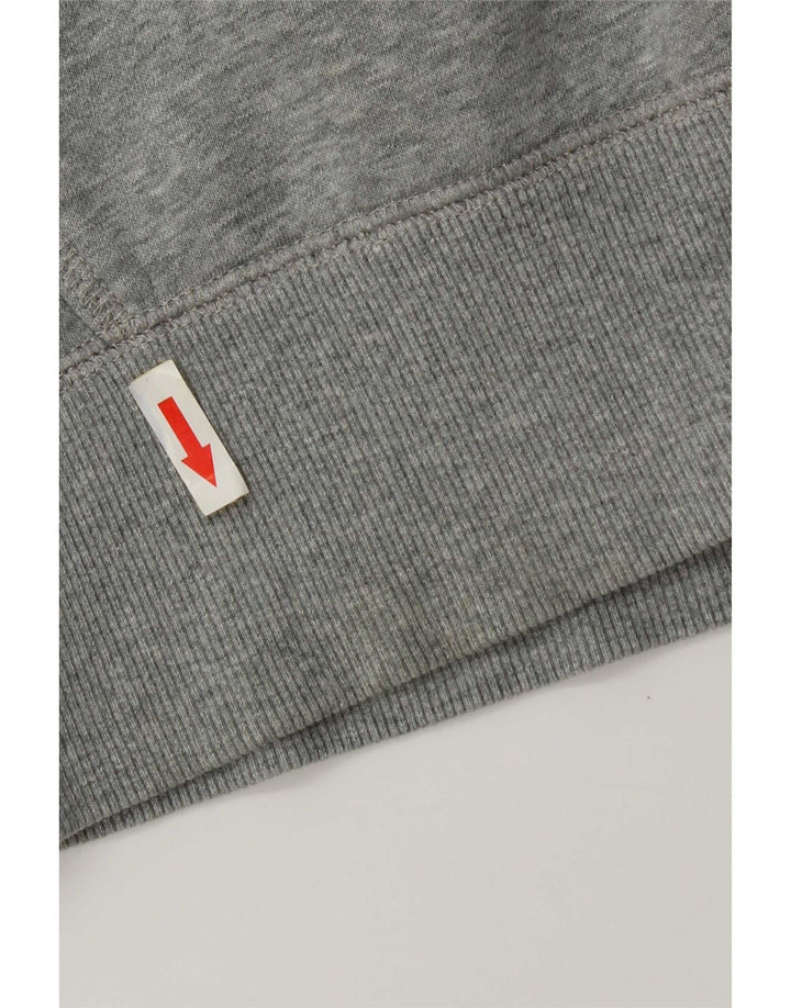 Nike - Sudadera con capucha y cremallera para hombre, algodón moteado en gris medio