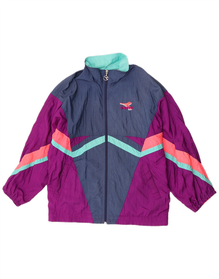 Diadora Chaqueta Top De Chándal Mediana Multicolor Colorblock Retro