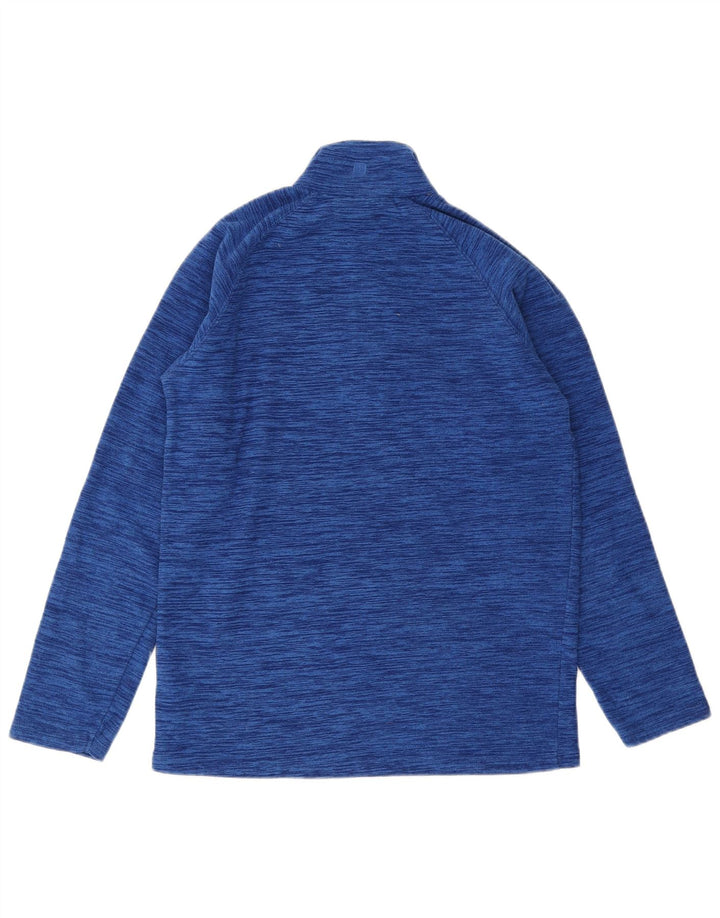MOUNTAIN WAREHOUSE Jersey de forro polar con cuello y cremallera para hombre pequeño azul moteado