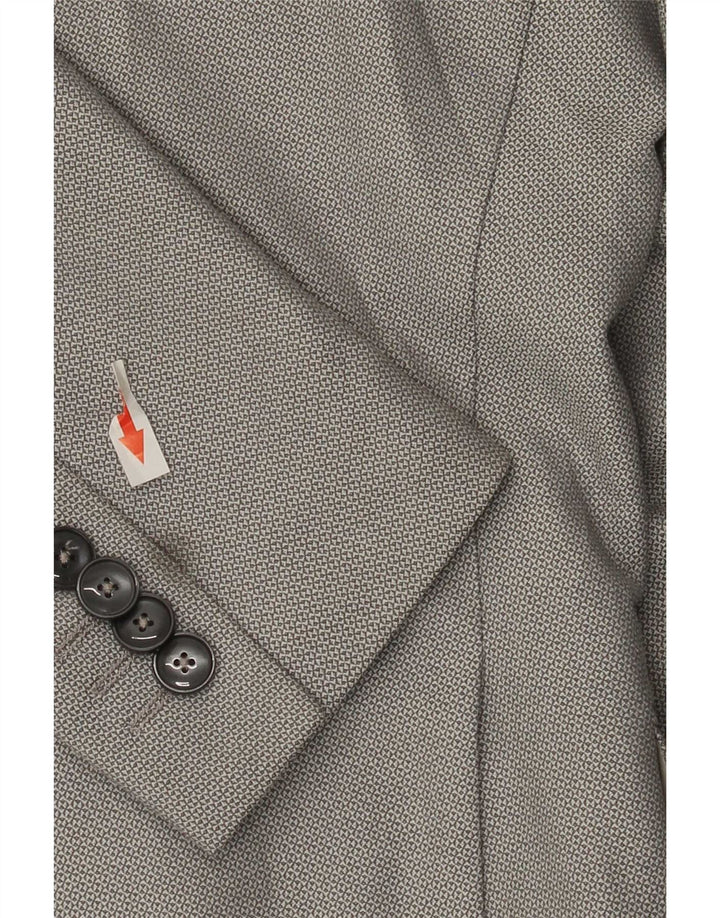 Zara Chaqueta tipo blazer de 2 botones a medida para hombre EU 46 Small Gris Poliéster