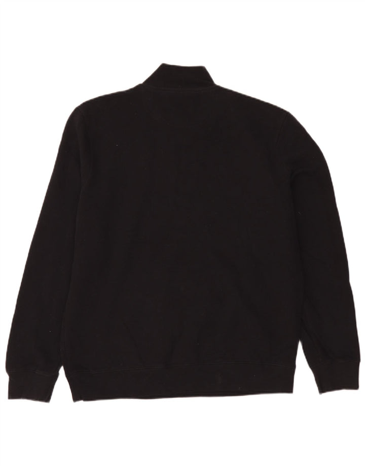Barbour Hombre Sudadera Con Cremallera Y Cuello Jumper XL Algodón Negro