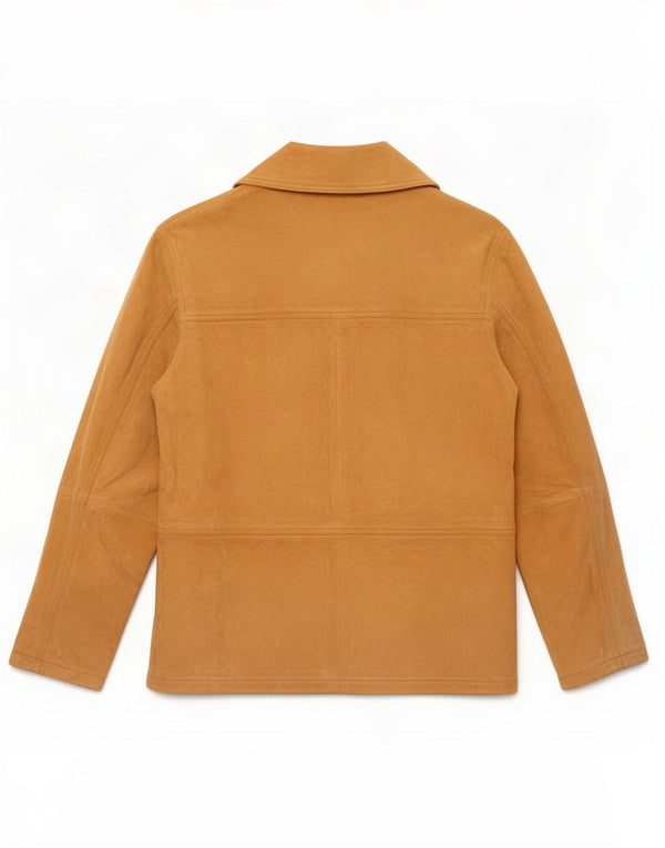 Vintage mujer chaqueta de ante IT 46 cuero marrón grande