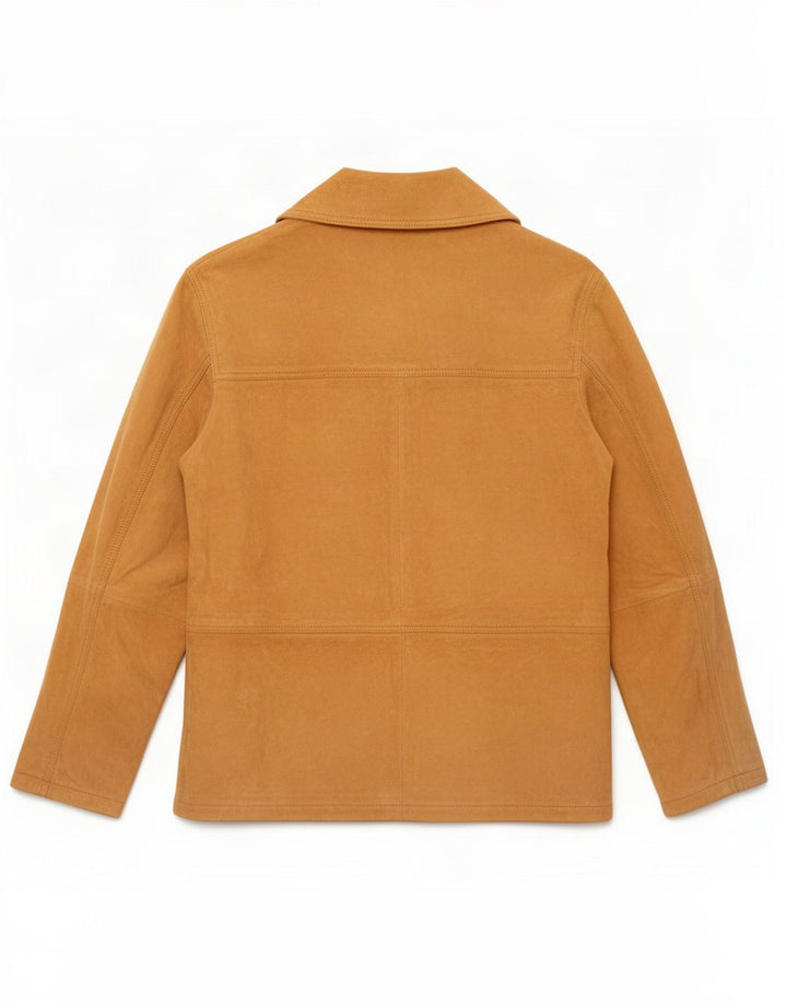 Vintage mujer chaqueta de ante IT 46 cuero marrón grande