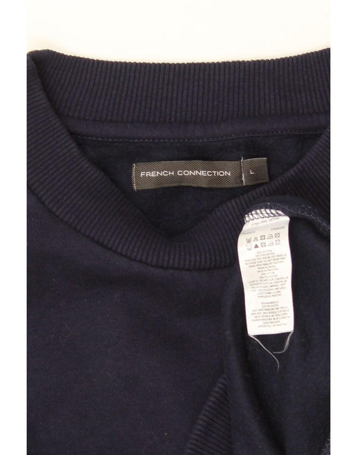 FRENCH CONNECTION Sudadera gráfica para mujer Jumper UK 46 Large Azul marino