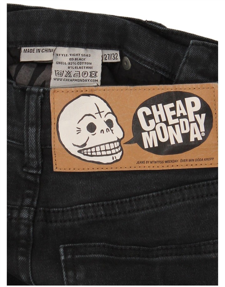 Vaqueros ajustados para mujer de Cheap Monday W27 L28 Algodón negro