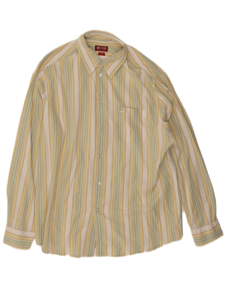 Mustang Camisa Hombre XL Algodón Rayas Multicolor