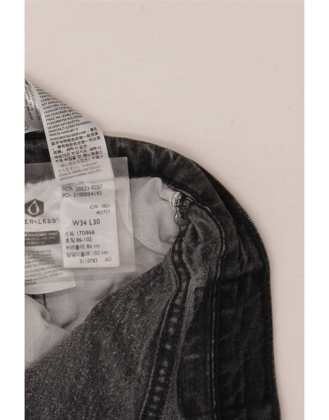 Levi's Vaqueros ajustados para hombre W34 L26 Algodón gris