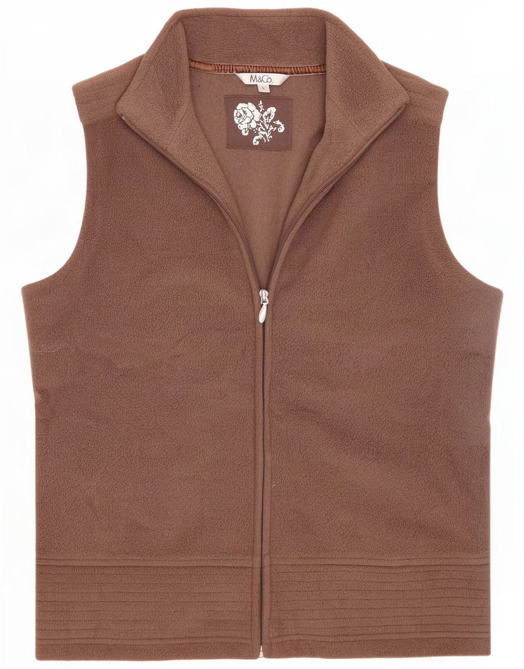 M&Co Chaleco polar para mujer UK 46 Grande Poliéster marrón