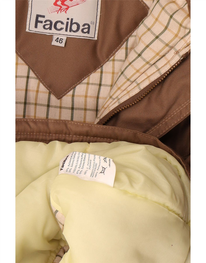 Faciba Chaqueta acolchada para hombre UK 46 3XL Beige Poliamida