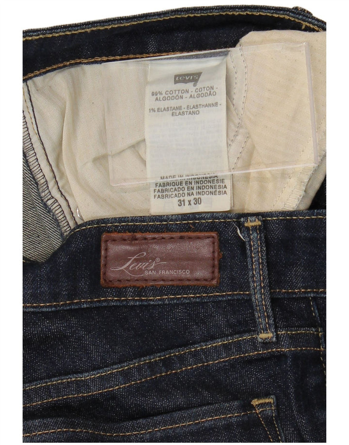 LEVI'S Vaqueros Rectos Mujer W31 L30 Azul Marino Algodón
