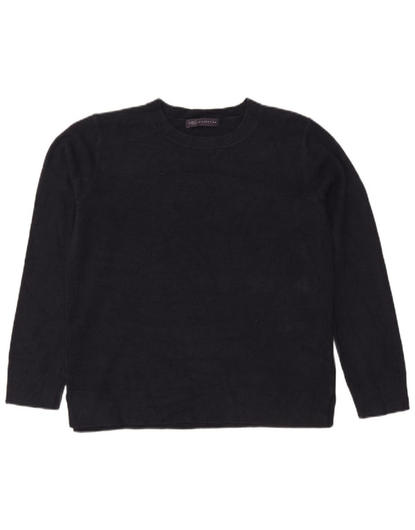 Marks & Spencer - Jersey de cuello redondo para mujer, talla 40, tamaño mediano, azul marino