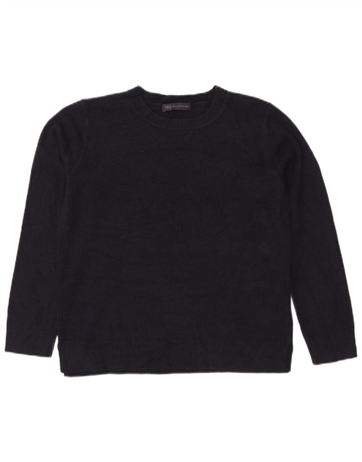 Marks & Spencer - Jersey de cuello redondo para mujer, talla 40, tamaño mediano, azul marino