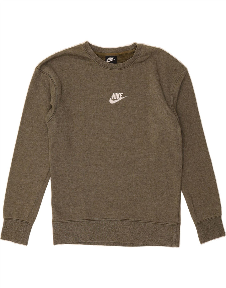 NIKE Mens Sweatshirt Jumper Small Green Flecked Cotton Vintage Nike and Second-Hand Nike from Messina Hembry 