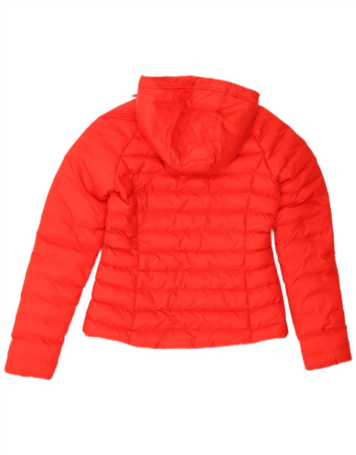Adidas Chaqueta acolchada con capucha para mujer UK 8 Small Red Polyamide