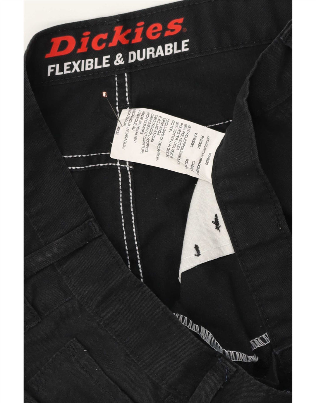 Dickies Pantalones casuales rectos para hombre W36 L32 Poliéster negro