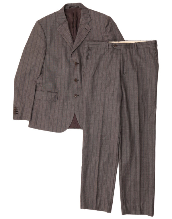 Loro Piana Traje de 2 piezas con 3 botones para hombre IT 52 XL W34 L32 Lana a rayas grises