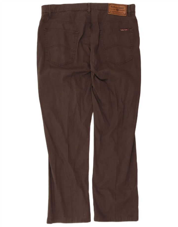 Marlboro Classics Pantalones casuales rectos para hombre W38 L30 Marrón