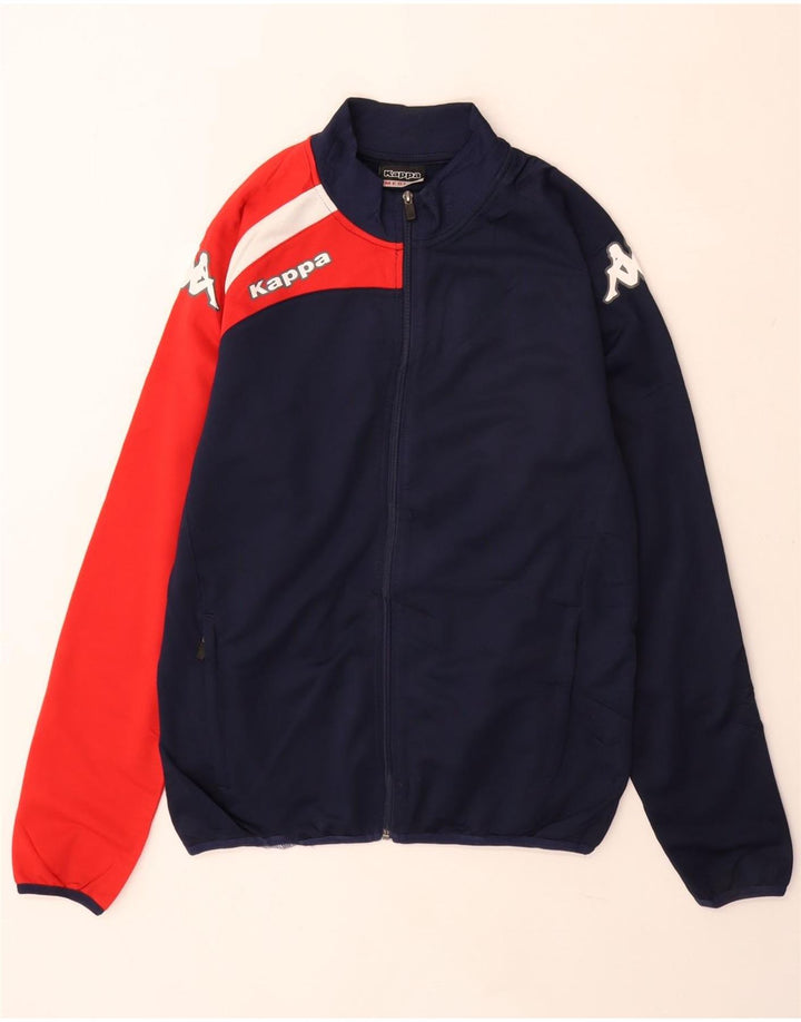 Kappa Hombre Chaqueta Top De Chándal Con Gráfico Medium Azul Marino Colorblock