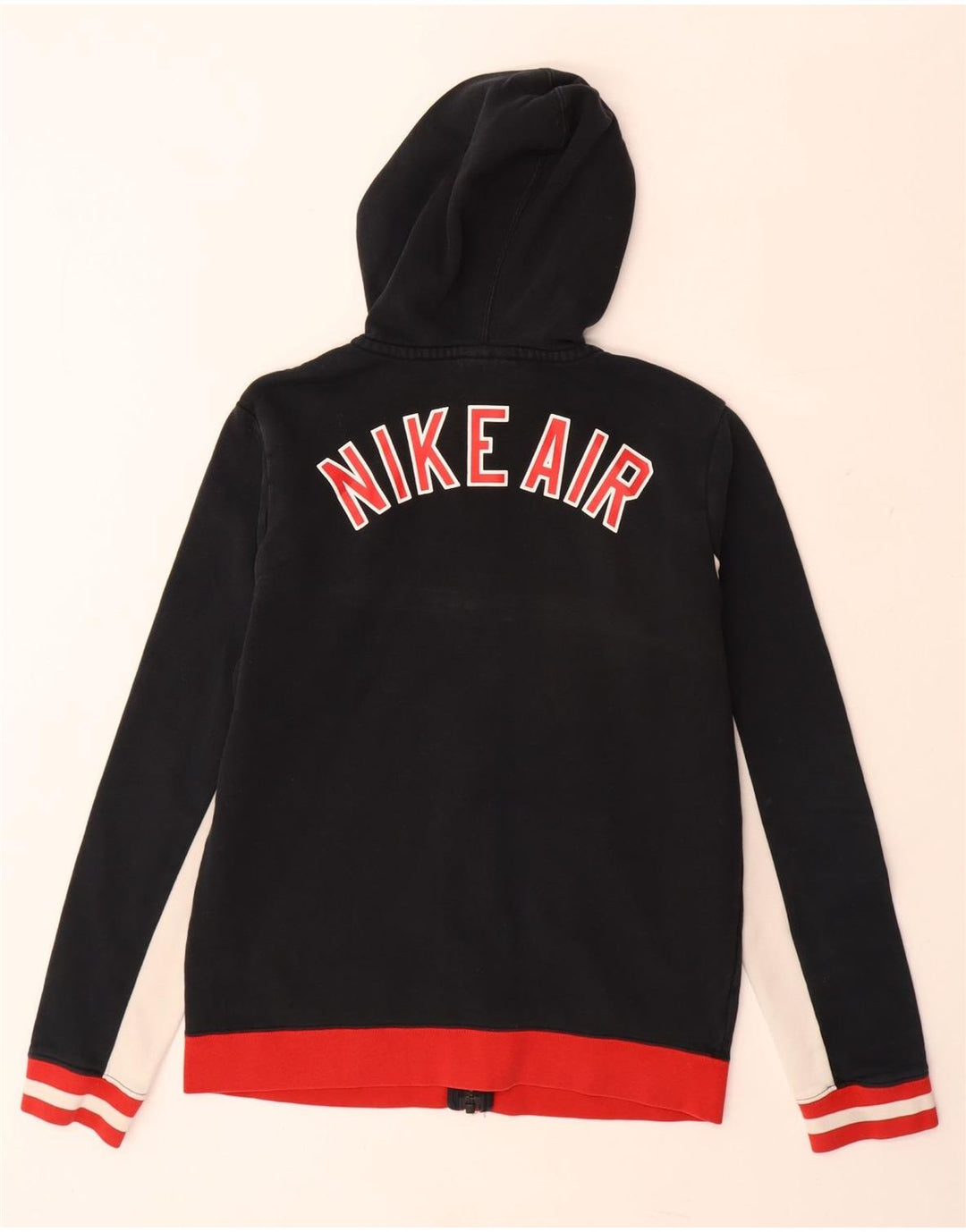 NIKE Sudadera con capucha y cremallera para niños, 13-14 años, XL, color negro