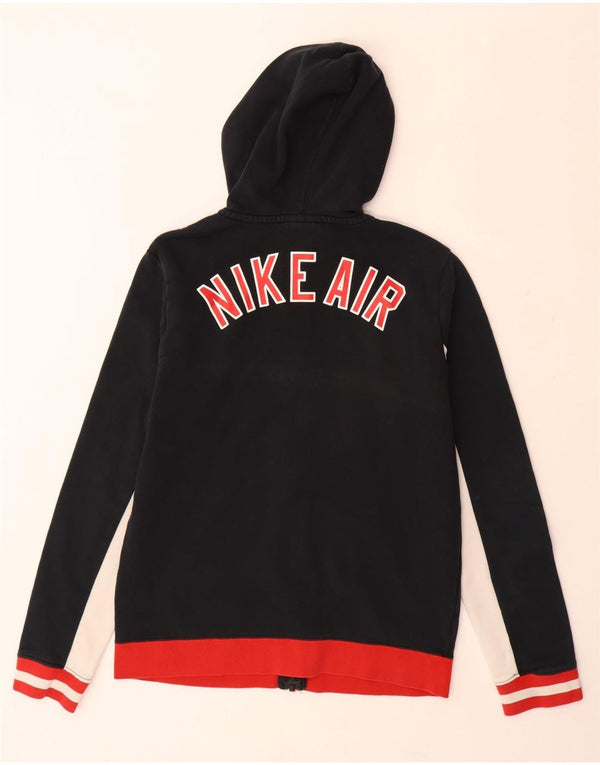 NIKE Sudadera con capucha y cremallera para niños, 13-14 años, XL, color negro