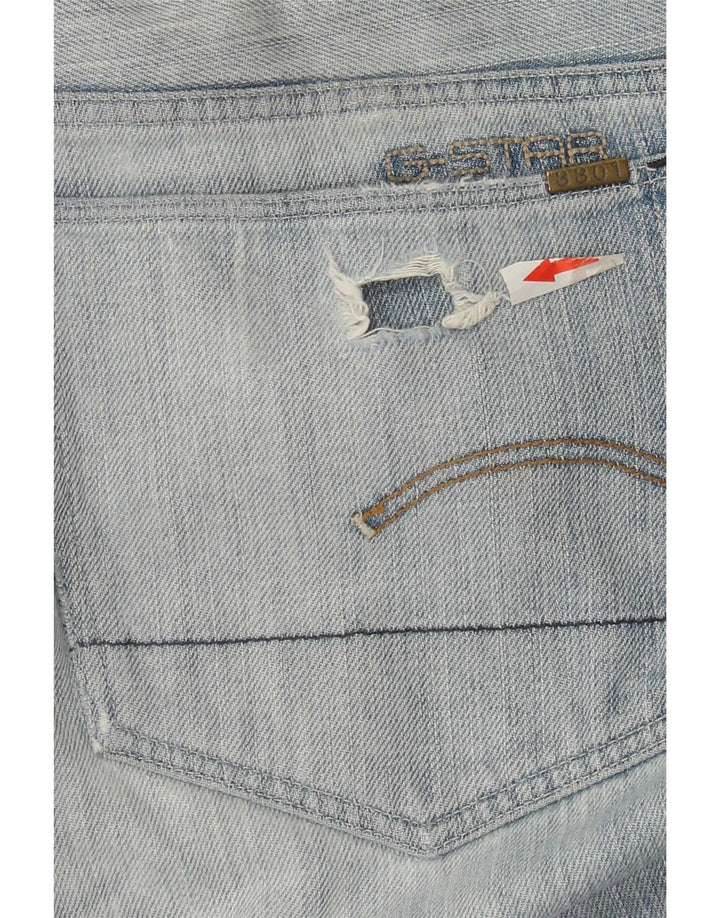 Vaqueros rectos desgastados para hombre G-Star W32 L34 Algodón azul