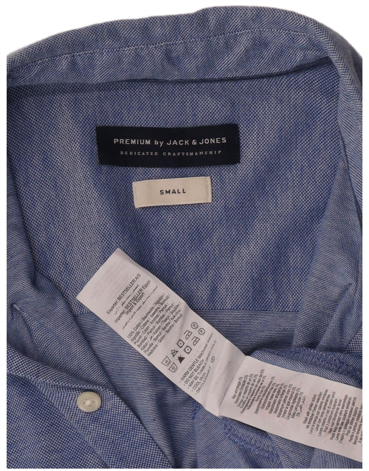 Camisa Jack & Jones Hombre Small Azul Algodón