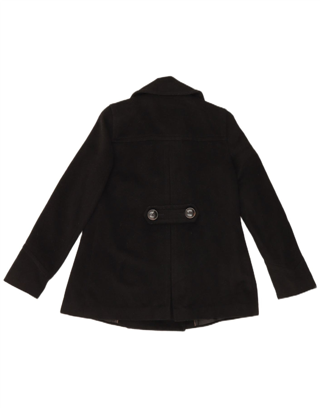 Zara Mujer Chaquetón UK 8 Small Acetato Negro