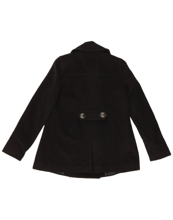 Zara Mujer Chaquetón UK 8 Small Acetato Negro