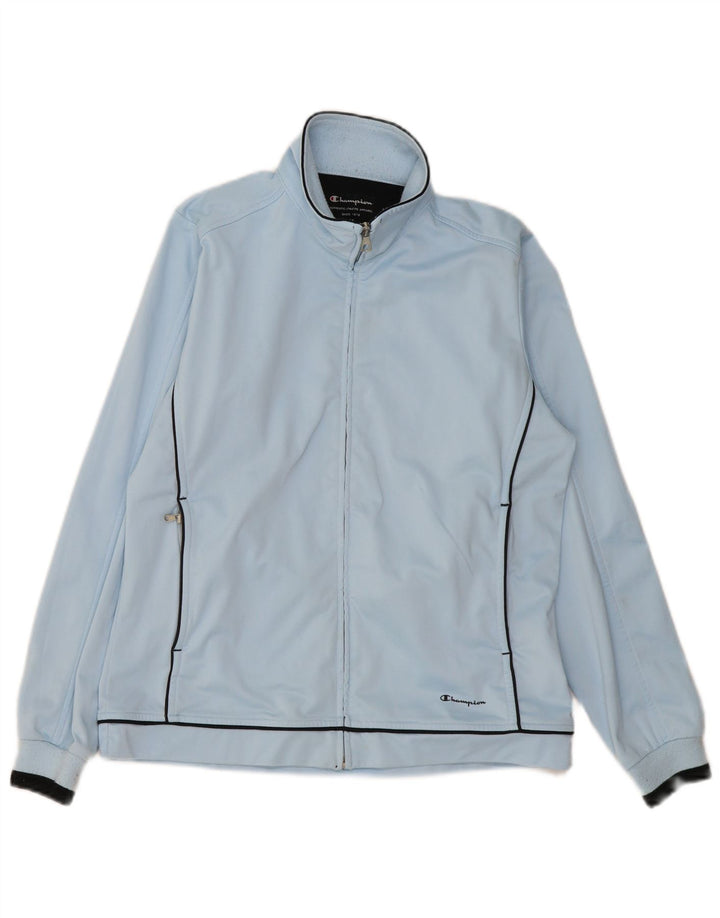 Champion Chaqueta de chándal de ajuste fácil para mujer UK 44 Poliéster azul medio