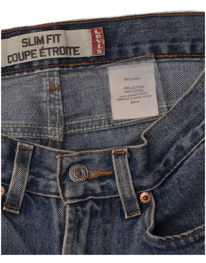 Levi's Pantalones cortos de mezclilla ajustados para mujer W32 Algodón azul grande