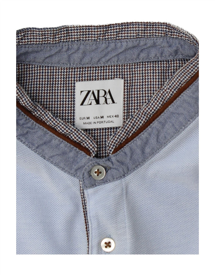 Zara Hombre Polo Azul Medio