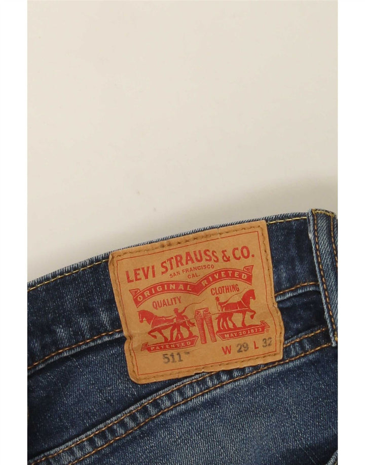 Levi's Hombre 511 Slim Jeans W29 L29 Algodón Azul