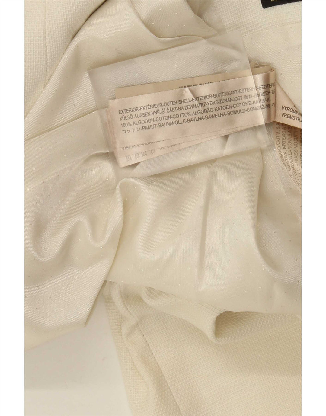 Massimo Dutti Chaqueta Blazer De 1 Botón Mujer EU 40 Mediana Blanco Roto Algodón