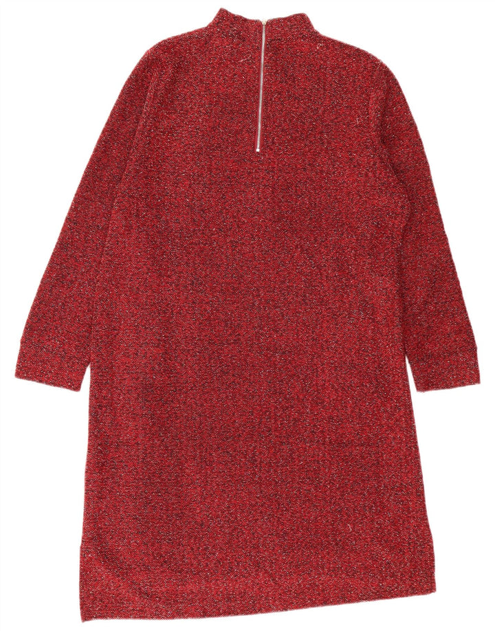 PACO BOUTIQUE Vestido tipo jersey de manga larga para mujer Reino Unido 44 Grande Rojo moteado