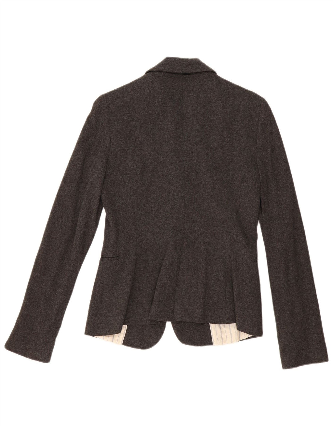 Zara Mujer Chaqueta Blazer De 1 Botón UK 10 Small Acetato Gris