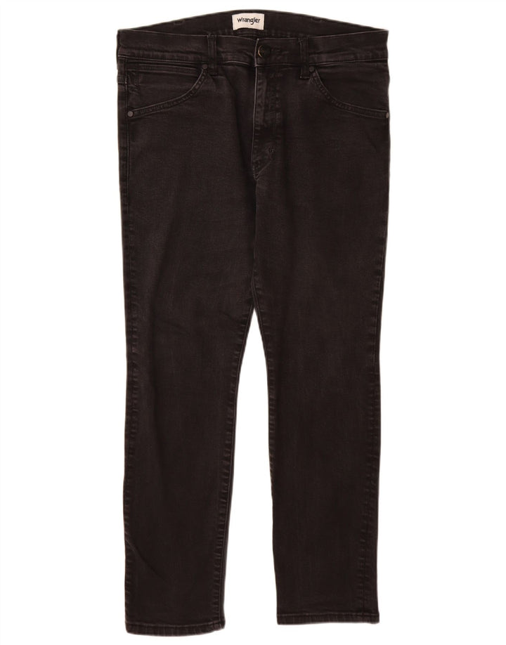 WRANGLER Vaqueros ajustados Larston para hombre W34 L28 Algodón negro