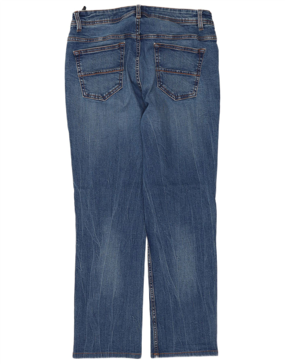 DACK'S Jeans rectos regulares de talle medio para mujer IT 50 XL W32 L27 Azul