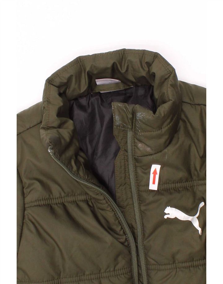 Puma Chaqueta acolchada con gráfico para niño 5-6 años Caqui Poliéster