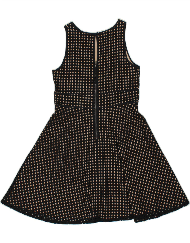 ANN TAYLOR LOFT Womens Sleeveless A-Line Dress US 6 Medium Black Spotted Vintage Ann Taylor Loft and Second-Hand Ann Taylor Loft from Messina Hembry 