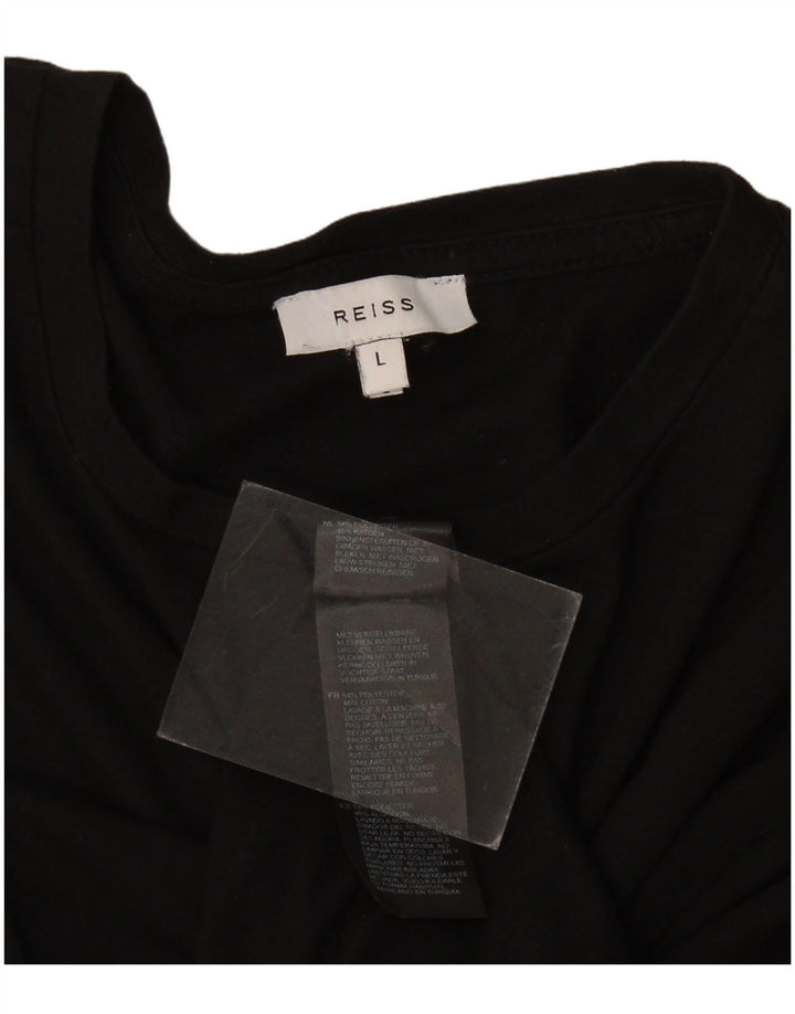 Camiseta Reiss Hombre Top Grande Poliéster Negro