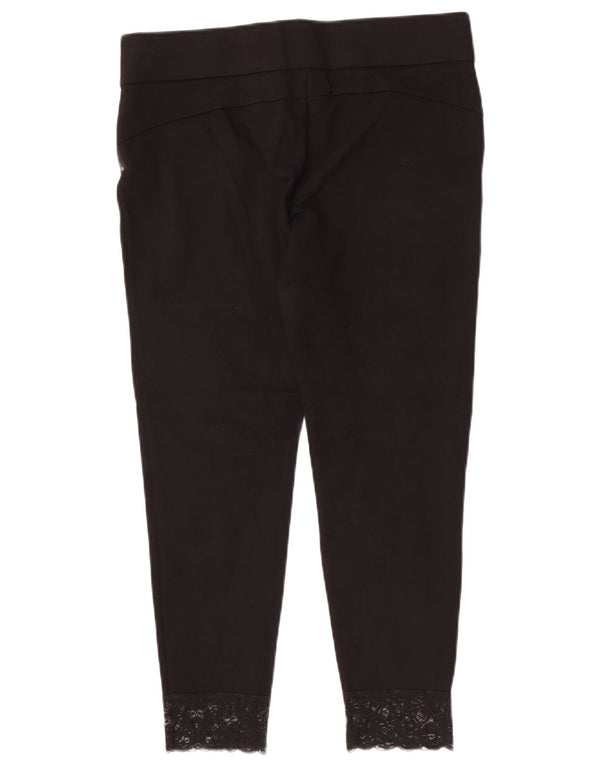 Zara Mujer Legging Pantalones Cortos XL W32 L25 Negro