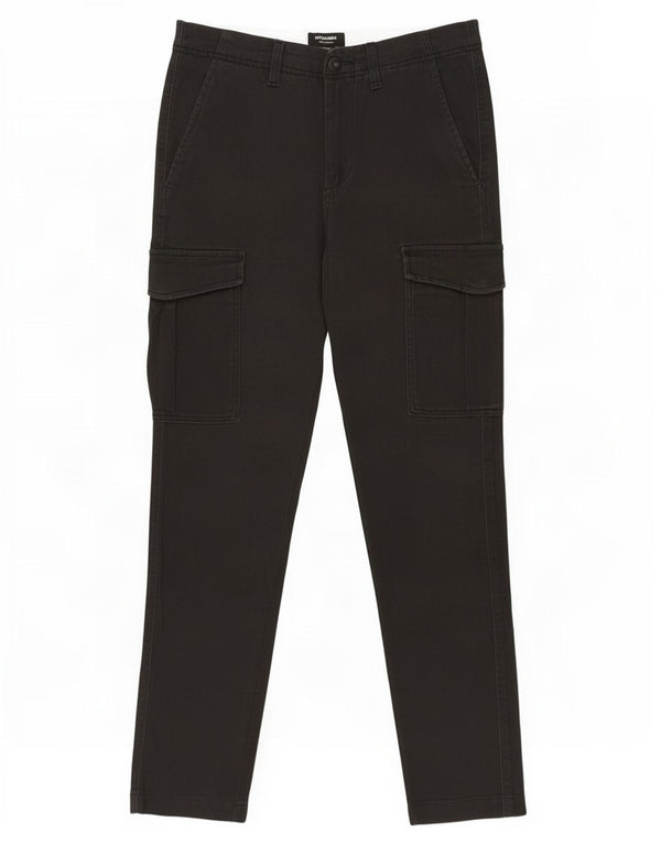 Jack & Jones Mens Slim Cargo Pantalones W30 L29 Algodón Negro