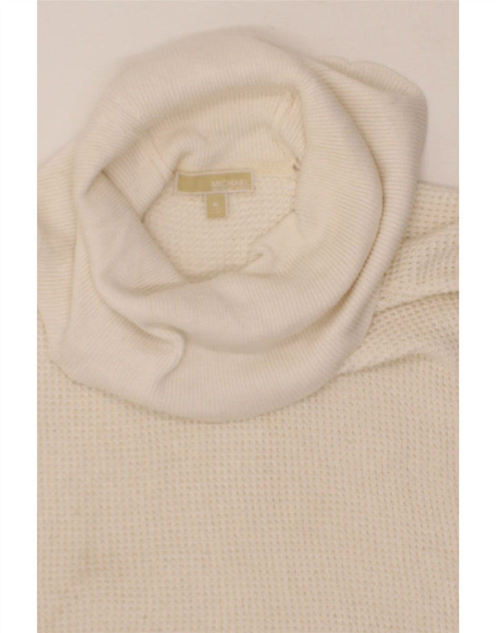 MICHAEL KORS Mens Roll Neck Jumper Sweater XL Off White Cotton Vintage Michael Kors and Second-Hand Michael Kors from Messina Hembry 