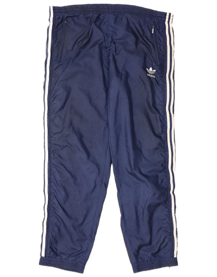Adidas - Pantalones de chándal para hombre, talla 40, talla mediana, color azul marino, poliamida