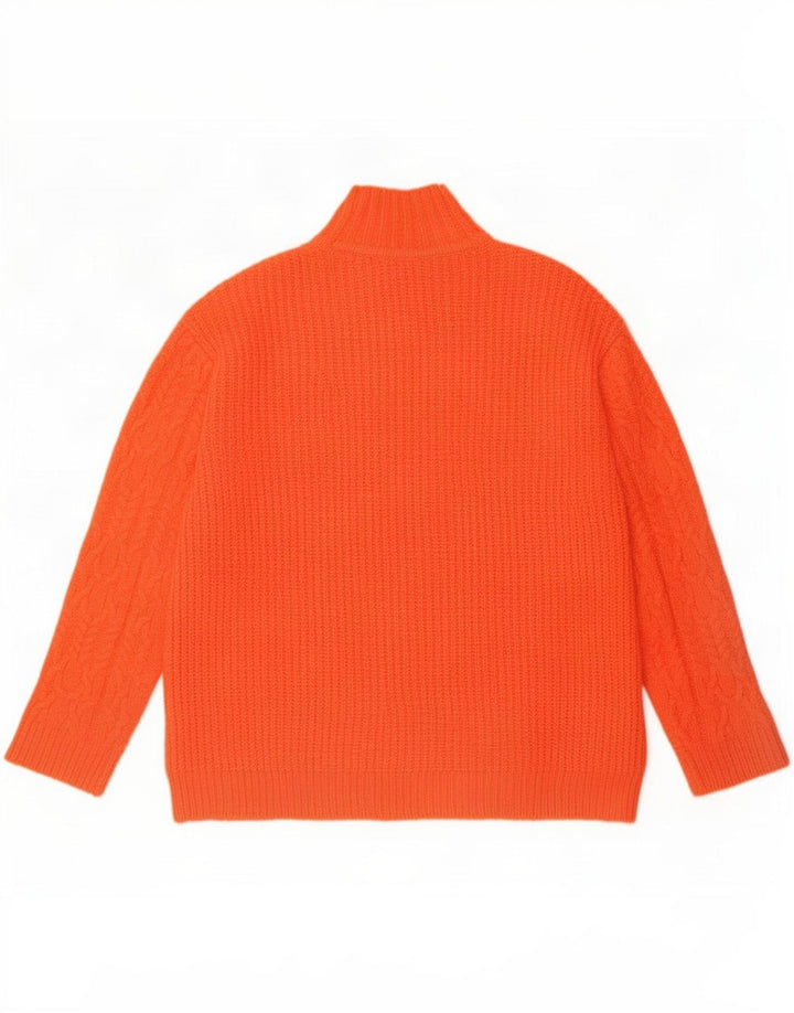 Marks & Spencer Jersey con Cuello Alto para Mujer UK 10 Small Naranja