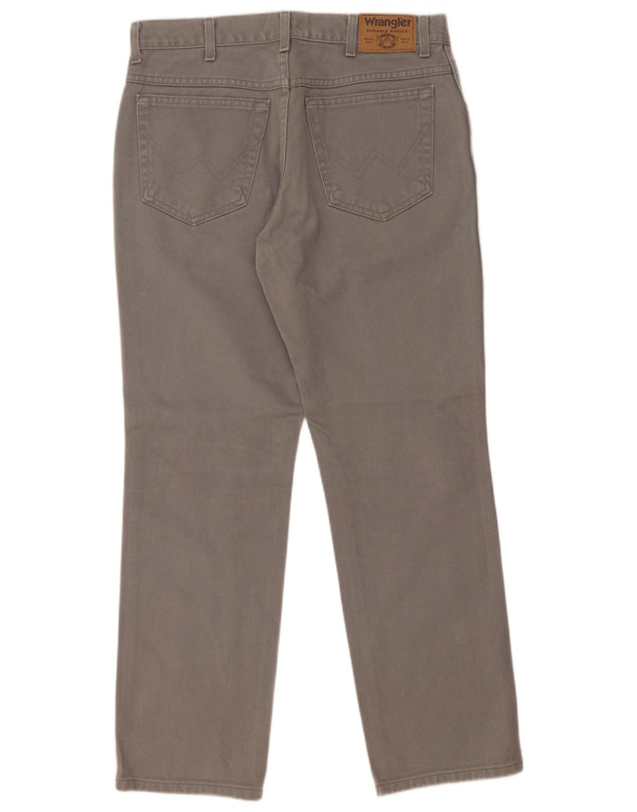 Wrangler Vaqueros rectos de corte regular para hombre W34 L30 Algodón gris