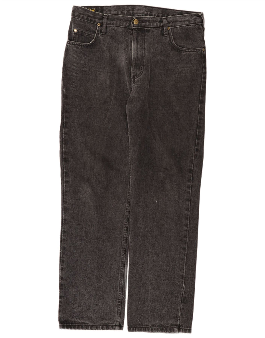 Lee Vaqueros Rectos Brooklyn Para Hombre W34 L30 Algodón Gris
